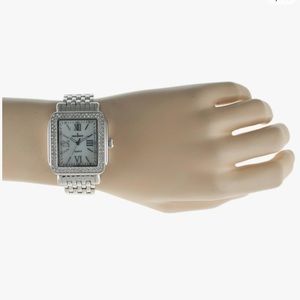 Swarovski Crystal Peugeot Analog Wrist Watch - Buckle Clasp— Pure Brass Band